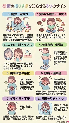 砂糖を断てば人生が変わる！体に現れる「糖質過多」のSOSサイン8選｜イライラ・肌荒れ・疲れをリセットする方法