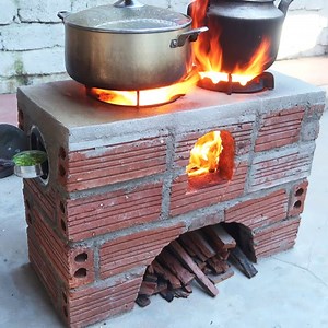 344K views · 7.5K reactions | Build a wood stove with 2 great features using cement and bricks | Balcony Garden Ideas | Facebook