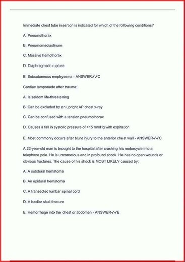 Atls Exam Comprehensive Pretest And Post Test Accurate And Vupdate video