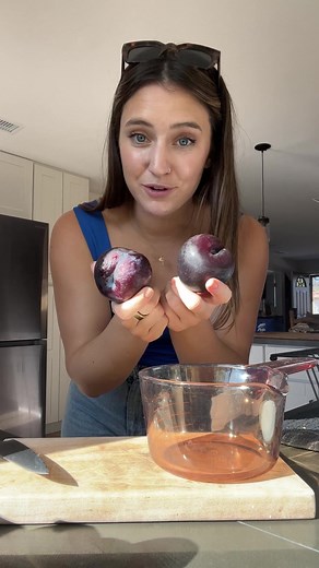 Homemade plum simple syrup