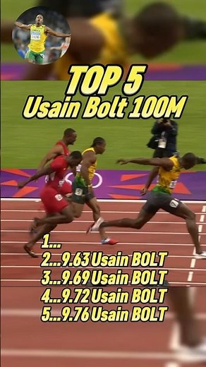 Top 5 Fastest Usain Bolt Races In 100m Sprint History!