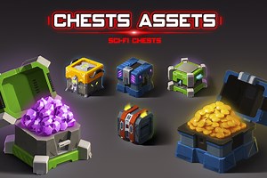 2D Chests Assets - Sci-fi by Moon Tribe