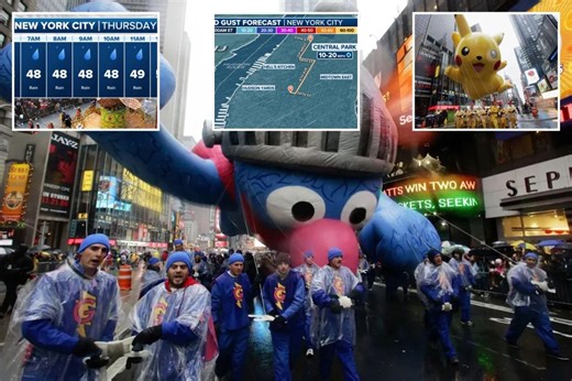 Macy’s Thanksgiving Day Parade faces cold rain for 100th anniversary — but show must go on