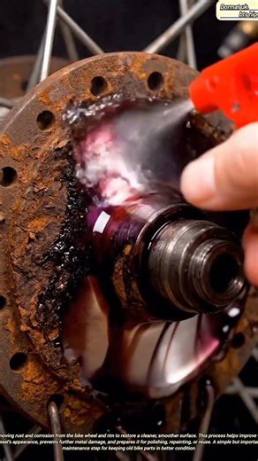 Bike Wheel Rust Removal - Good Tools And Machinery In Daily Work#machine #shorts