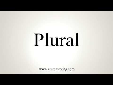 How To Pronounce Plural