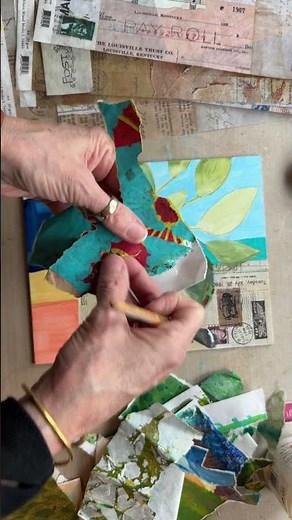 From gel prints to mixed media collage! #elizabethsthilaire