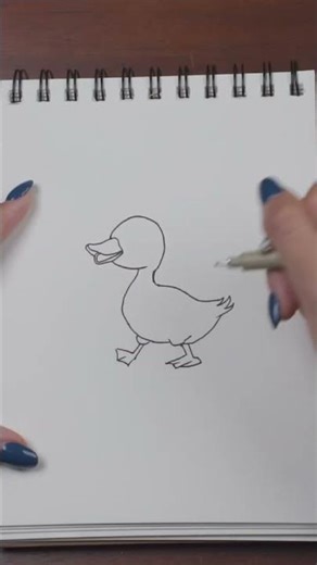 How to draw a duck #cute #art #animals #shorts