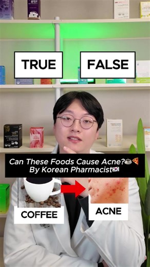 Can these foods cause acne? Coffee – FALSE Coffee alone doesn’t cause acne. But coffee milk sugar can. Whey Protein – TRUE Whey increases insulin IGF-1 levels → can worsen acne, especially hormonal acne. Juices – TRUE High sugar → spikes insulin → can increase breakouts. Fruits – FALSE (mostly) Whole fruits don’t cause acne. Only excess high-GI fruits may worsen it. Milk – TRUE Skim milk is especially linked to acne due to hormones whey content. Sugar – TRUE High-glycemic foods spike insulin → i