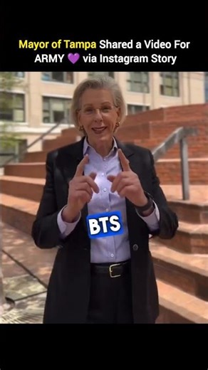 Mayor of Tampa Shared a Video For ARMY 💜 via Instagram Story ✨😍 #bts #fypviralシ #shorts