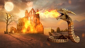 無料動画 - ヘビ, ドラゴン, 火, 燃焼, 火炎, モンスター, 生き物