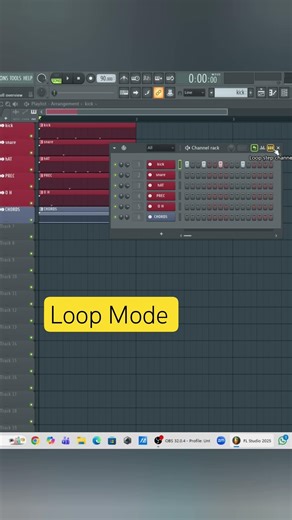 Loop Mode in FL STUDIO 🔥 #flstudio #flstudiohindi #producer #beatmaker #beatmaking