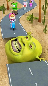 110K views · 940 reactions | Crazy Cars Jumping Over vs Giant Shrek | Big Star Animation | Facebook