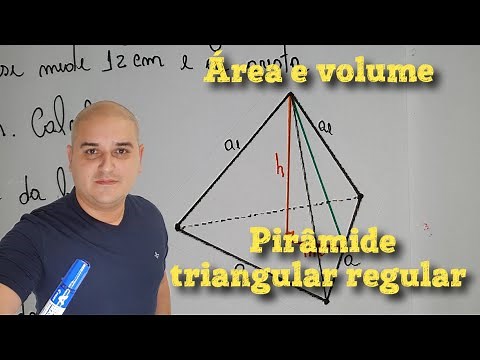 Área e volume de uma pirâmide triangular regular