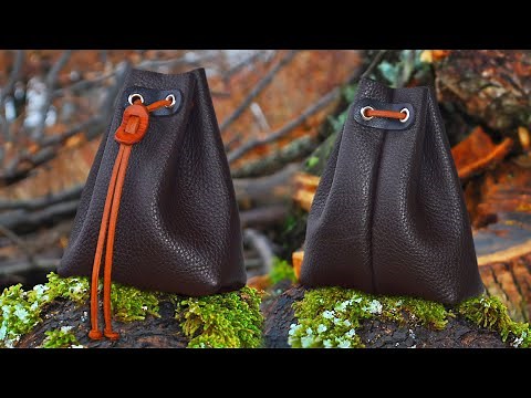 How To Make A Handmade Leather Medieval Coin Pouch. DIY. Small Possibles Bag.