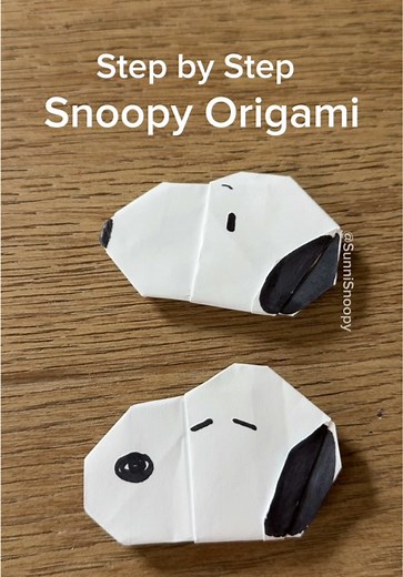 Snoopy Face Origami Tutorial for Beginners