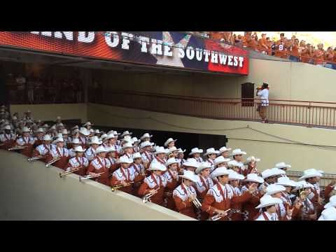 Texas Longhorn Band marches into DKR Aug 30, 2014 UT vs. UNT
