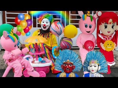 Funny clown drama, Unicorn Wants Jumbo Boba Doll, Boba Doll