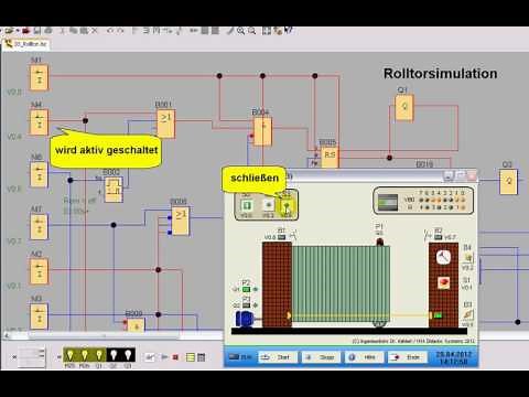 Virtuelles Anlagenmodell "Rolltor" für Siemens LOGO!