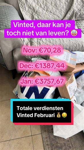 Februari afgesloten op ruim €4.000 🤯 En dat terwijl we midden in een verhuizing zaten. Ik ben denk ik maar 2 weken echt actief bezig geweest. Geen 24/7 online. Geen mega voorraad. Geen “fulltime hustle”. Dit bewijst maar weer: je hebt geen perfecte omstandigheden nodig om goede resultaten te behalen. En als ik dit kan tussen de verhuisdozen door… (nooit meer!!🤣) dan kun jij dit ook 💗 #vinted #sidehustle #reseller #vintedseller