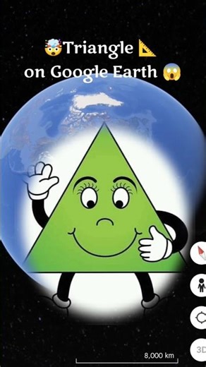Triangle 📐 on Google Earth and google map in real life #skgoogleearth #viralvideo #shorts