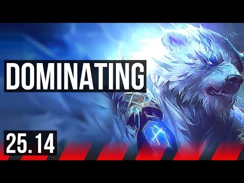 VOLIBEAR vs FIORA (TOP) | 8 solo kills, 1200+ games, Dominating | KR Grandmaster | 25.14