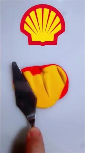 shell logo colors mixing 🤗#shorts #satisfying