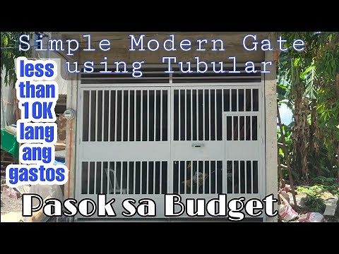 SIMPLE MODERN GATE USING TUBULAR - PASOK SA BUDGET