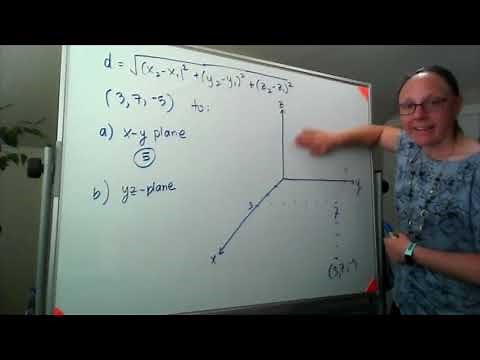 Distance from a point to an axis in 3D
