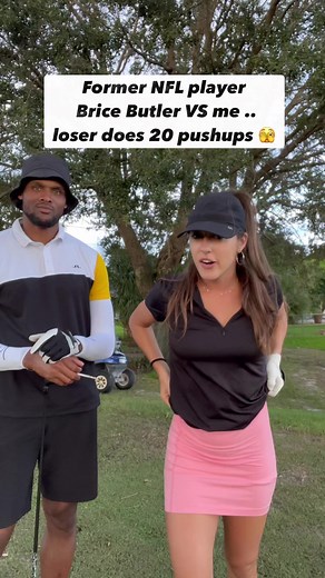 499K views · 4.1K reactions | I challenged Brice Butler former NFL player to a hole match LOSER has to do 20 pushups… Who’s your money on? #golfbabes #golfer #golf #golfmatch #golflife #golfbabes #golfgirl | Sabrina Andolpho | Facebook