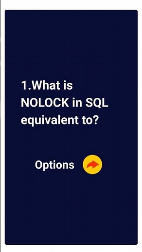 SQL Interview Question 🔥 | What Is NOLOCK in SQL? #sql #shorts #coding #dbms