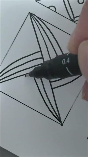 Zentangle Pattern Cotcha | Easy Zentangle Pattern #shorts