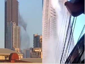 WATCH: Jaw-dropping video of Philippines earthquake shows water from rooftop pool sloshing down Manila skyscraper