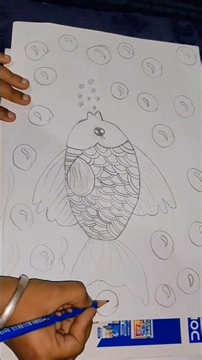 fish pencil art🐠#ytshortsvideo #fishdrawing #shortsfeed