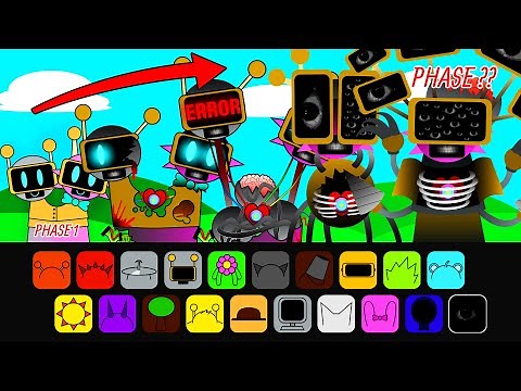 Sprunki Sinner Edition, But Pink Bot x Fun Bot ALL Phases - Sprunki CREEPY SYMBIOSIS SUS Mod