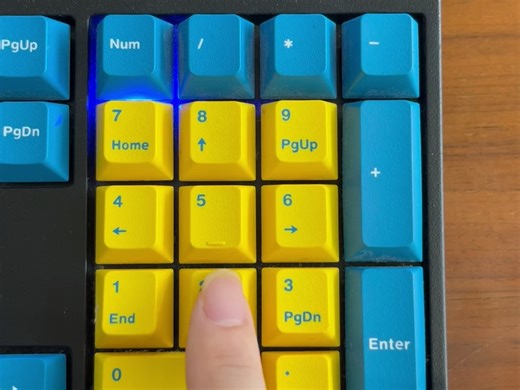 数字小键盘，正确指法，专治不会盲打