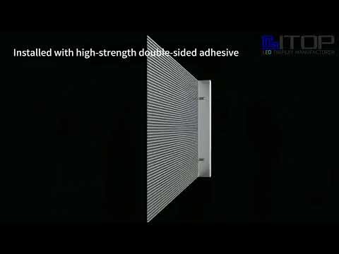 LT TD Series Self adhesive Transparent LED Screen Installation