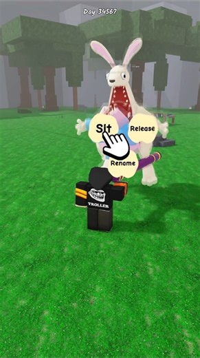 My New Best Friend: THE EASTER BUNNY! ❤️🐰 #shorts #roblox #99nightintheforest