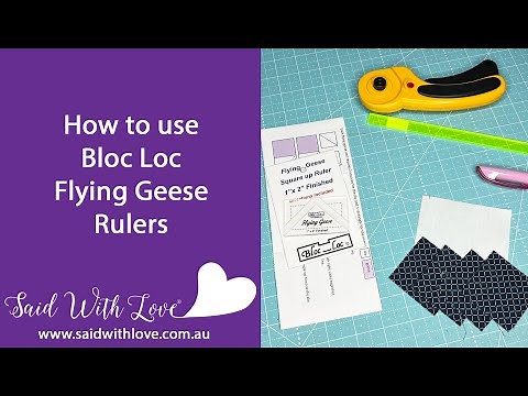 How to use a Bloc Loc Flying Geese Ruler and make 4 at a time Flying Geese