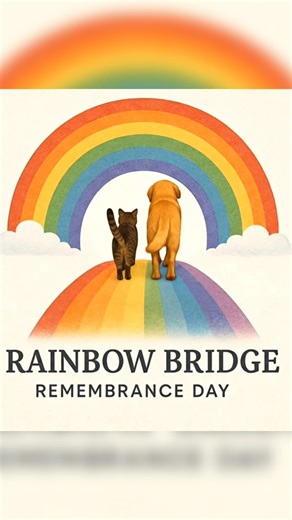 Remembering our beloved pets who crossed the Rainbow Bridge. 🌈🐾 Forever in our hearts. #RainbowBridgeRemembranceDay | Cat Lovers Club