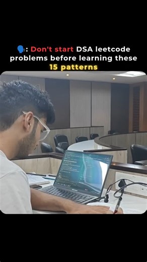 Coding | Learing | Growth on Instagram: "These 15 patterns made solving DSA questions really easy for me. Follow , join our Telegram, and master DSA effortlessly! 🚀 #coding #programming #codingtips #computerscience #python #leetcode #dsa #intership #interviewprep #developer"