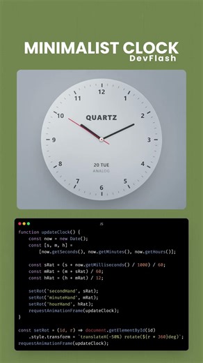 Minimalist clock con HTML, CSS y JS
