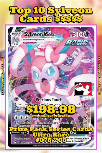 Top 10 RAREST & Most Expensive Sylveon Pokémon Cards EVER! 🌸✨ #pokemon #top10 #tcg #pokémon