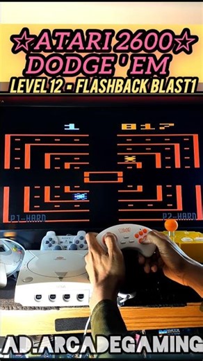 Atari Dodge 'Em Level 12 Gameplay (Hard Mode) - Atari Flashback Blast Vol 1