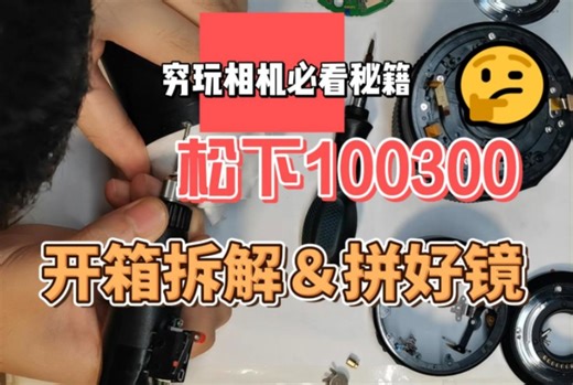 穷玩相机-自购维修松下100300。Disassembly of Lumix 100-300mm f/4.0-5.6Lens