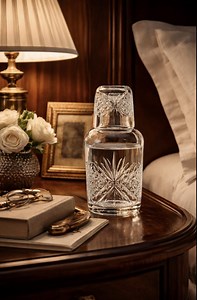 Brilliant Crystal Bedside Carafe & Glass Set - Etsy Australia