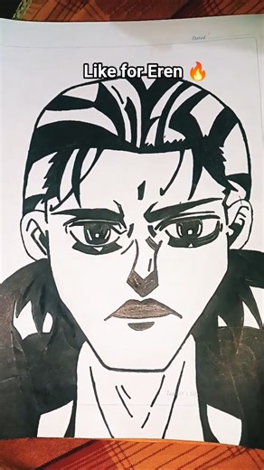 Eren Yeager 🔥#animeeart#animedrawing#attackontitan#aot#anime#erenyeager#eren#erendrawing
