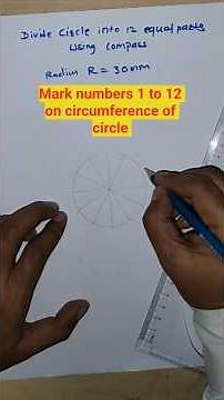 Divide the circle into 12 equal parts.