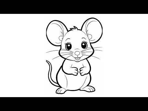 How to draw cute rat | easy rat drawing for kids