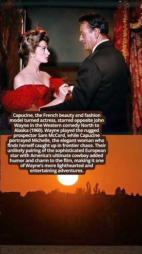 Capucine and John Wayne North to Alaska #hollywoodbuzz #facts #history #western #vintage