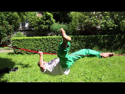 Slackline-Tutorial: Mantle Mount (Getting from below the line onto the top)